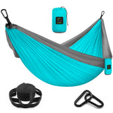 1 x RAW Customer Returns Grassman Hammock Outdoor Ultralight, Camping Hammock Parachute Silk Portable with Hanging Set, Travel Hammock Breathable for Trekking, Camping, Cycling, Fishing, Garden, Beach, 275x140cm - RRP €17.14