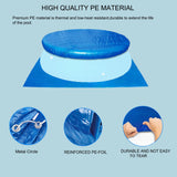 2 x Brand New PEESHON Round Swimming Pool Cover, 366cm Underfloor Swimming Pool Cover with Swimming Pool Mat, Swimming Pool Cover Cloth Waterproof to Rain and Dust Blue  - RRP €87.38