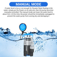 1 x RAW Customer Returns DEKO Electric submersible water pump 400W with float switch and maximum flow 8000 l h for watering swimming pools, tubs and gardens - RRP €33.71