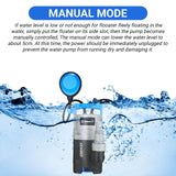 1 x RAW Customer Returns DEKO Electric submersible water pump 400W with float switch and maximum flow 8000 l h for watering swimming pools, tubs and gardens - RRP €33.71