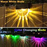 1 x RAW Customer Returns Solar lamps for outdoor garden, waterproof solar lamp for garden decoration 4 pieces LED garden lamps for patio, garden, steps and stairs, 2 modes LED warm white color changing lighting 4  - RRP €24.85