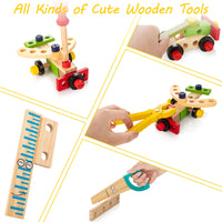 12 x Brand New KIDWILL wooden tools, tool box, children s gifts, with colorful wooden parts, creative DIY educational toys for ages 3 and up, children s toys for ages 2 and up, 3 4 5 6 7 8 years - RRP €236.04