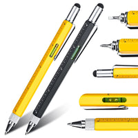 21 x Brand New 2 pieces Multifunction Pen, Multifunction Ballpoint Pen, Gadgets Engineer Pen with Ruler, Father s Day Gift Gifts for Him Gifts for Dad Multipurpose Pen Black and Yellow  - RRP €167.79