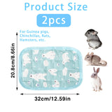 9 x Brand New Hileyu Hamster Cooling Mat, 2Pcs Summer Cooling Mat for Rabbits, Guinea Pig Bed Bunny Bed for Summer, Pet Cooler Summer Soft ICE Silk Washable Small Animal Cooling Mat Bed Blue  - RRP €63.36