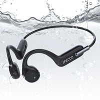 1 x RAW Customer Returns IFECCO Bone Conduction Headphones Bluetooth 5.3 - IPX8 Waterproof Headphones Swimming Sweatproof Vibration Inductive Wireless Bone Headphones with 32G Mp3 Open Ear Sports Headphones - RRP €69.99