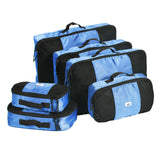 2 x RAW Customer Returns ANSIO Packing Cubes, Travel Luggage Organizer Set, Travel Cubes, Compression Bags Suitcase, Value Set for Travel and Household Storage, Small, Medium, Large, XL - 6 Piece Set - Blue - RRP €41.84