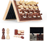 1 x RAW Customer Returns Syrace Chess Board Chess Set Wooden Folding Handmade Magnetic Large Chess Set for Children and Adults Good for Indoor Outdoor and Travel Magnetic - RRP €39.99