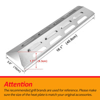 1 x RAW Customer Returns GFTIME 41cm Hot Plate for Tepro Richfield, Blooma, Napoleons Rogue 2, Ultra Chef, Uniflame Gas Grill, Stainless Steel Burner Cover Replacement Parts, 4 Pack - RRP €23.68