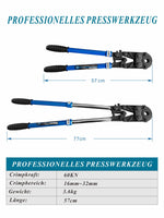 1 x RAW Customer Returns AMZCNC Professional Press Pliers, TH Profile, 16-20-26-32, for Composite Pipe with TH Contour Fittings, TH16, TH20, TH26, TH32 Jaw Inserts with - RRP €106.5