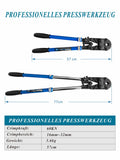 1 x RAW Customer Returns AMZCNC Professional Press Pliers, TH Profile, 16-20-26-32, for Composite Pipe with TH Contour Fittings, TH16, TH20, TH26, TH32 Jaw Inserts with - RRP €106.5