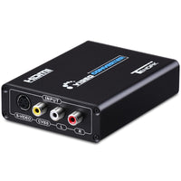 1 x RAW Customer Returns Tendak Composite S-Video AV RCA CVBS to HDMI Adaptor N64 PS2 to HDMI Converter Adapter Supports 720p 1080p with 3RCA S-Video Cable - RRP €35.26