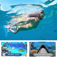 1 x RAW Customer Returns Snorkel mask adults CO2 safe Full mask for snorkeling Snorkel set alternative Full face mask snorkel mask adults, 180 panoramic view diving mask - RRP €29.99