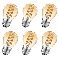 1 x RAW Customer Returns MZYOYO 4W E27 Dimmable LED Lamp, E27 Vintage Filament Light Bulb, 4W G45 2700K Warm White Bulb, Replaces 35W Incandescent Lamp, Retro Lighting, Dimmable, Amber, 6 Pack - RRP €20.98