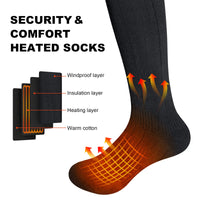 1 x RAW Customer Returns FOTFLACE Heated Socks for Men Women Heated Socks with 4500mAh Rechargeable Battery, 3 Adjustable Temperature Heating Socks for Winter Activities - RRP €30.24