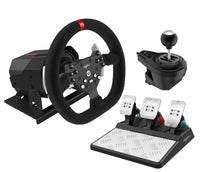 1 x RAW Customer Returns PXN V10 Force Feedback Steering Wheel, 270 900 Racing with 6 Speeds, 3 Pedals, with Tool App, for PC, PS3, PS4, Xbox One, Xbox Series - RRP €302.34