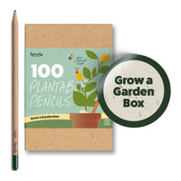 1 x RAW Customer Returns SproutWorld wooden pencils Grow a Garden Box pre-sharpened HB graphite pencils for planting with 4 different types of seeds Certified wood Pack of 100 large value package - RRP €122.9