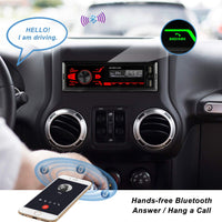 1 x RAW Customer Returns Touchscreen car radio with Bluetooth hands-free system, 1 DIN car radio MP3 player USB SD AUX input, FM radio with bass, built-in microphone, with double USB port - RRP €21.6