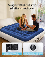 1 x RAW Customer Returns iDOO Queen Air Mattress with Integrated Electric Pump, Self-Inflating Air Bed with Storage Bag, Inflatable Bed for Camping, Guests, Travel and Indoors, Air Bed, 33 cm High Air Bed - RRP €98.35