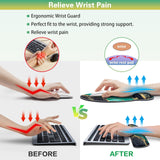 1 x RAW Customer Returns Acezeek 3-in-1 Mousepad Set, Mouse Pad with Gel Cushion Wrist Rest Keyboard Coaster, Mouse Pad XXL with Non-Slip, Ergonomic Mouse Pad, Pain Relief Mouse Pad for Games, Home, Office - RRP €18.14