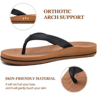 1 x RAW Customer Returns ONCAI Women s Toe Separator Summer Sports Flip Flops Swimming Pool Beach Platform Sandals Bath Slippers with Orthopedic Arch Support Rubber Footbed Black Khaki Size 39 - RRP €17.14