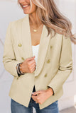 1 x RAW Customer Returns CZIMOO Business Blazer Women s Tailored Plain Slim Fit Lapel Business Coat Suits for Women 2023 Fashion Cream M - RRP €36.29