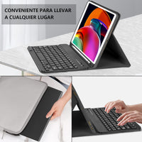 1 x RAW Customer Returns HOTLIFE Keyboard Case for iPad 10.2 9th Gen 2021 iPad 8th 2020 iPad 7th 2019, Spanish with Detachable Wireless Keyboard QWERTY for iPad Pro 10.5 2017 iPad Air 3 2019 Black  - RRP €33.67