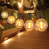 1 x RAW Customer Returns LED outdoor fairy lights, 18M 60FT outdoor fairy lights with 30 1 G40 LED ball bulbs, IP45 waterproof garland lights for outdoor use for garden, wedding, party, outdoor FANSANMY - RRP €38.38