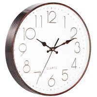 1 x RAW Customer Returns Jucoan 30 cm Modern Wall Clock Retro Style Wall Clock Quiet Wall Clock with Arabic Numerals Wall Clock Decoration Battery Operated for Home School Office - RRP €11.71