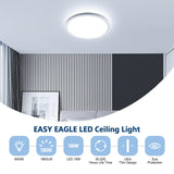 1 x RAW Customer Returns EASY EAGLE ceiling lamp LED ceiling light flat, 18W 4000K 1800LM IP44, modern bathroom lamp bathroom lamp ceiling kitchen lamp for bathroom hallway bedroom balcony living room kitchen basement lamp 218 pack of 2  - RRP €31.74