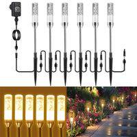 1 x RAW Customer Returns B-right garden lighting set of 6 garden lights with ground spike, outdoor light with plug, landscape light path light garden lamp with cable, 570LM, 2700K, IP65 waterproof outdoor lighting for outdoors - RRP €58.99