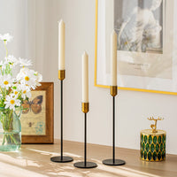 1 x Brand New Inweder candle holder candlestick decoration living room - set of 6 candlesticks with brass tip candlestick for table decoration wedding home decor suitable for 2cm diameter candles - RRP €35.92