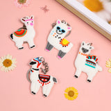 8 x Brand New Sosoport 12pcs Llama Keychain Alpaca Keyring Alpaca Ring Holder Cute Animal Keychain For Birthday Baby Shower Holiday - RRP €153.6