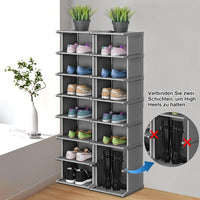 1 x RAW Customer Returns Gelanty Shoe Rack, 8 Tier Shoe Racks Narrow and Tall, DIY Vertical Shoe Cabinet Organizer Suitable for Entrances, Corridors, Corners and Closets - RRP €23.8