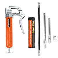 1 x RAW Customer Returns ValueMax Mini One-Hand Grease Gun with Flexible Hose, 3000psi Pistol Grip, Hand Grease Gun Lubrication Gun 100g, Incl. 85g Grease Pressure-Resistant Hose Mouthpiece 2 Metal Tubes Protective Cap - RRP €18.92