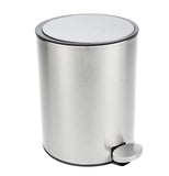 1 x RAW Customer Returns Bamodi cosmetic bin stainless steel 3l - bathroom trash can with soft close system to fall in love with - bathroom bin with automatic lowering brushed - stainless steel trash can with removable inner bucket silver  - RRP €35.0