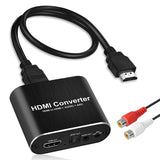 1 x RAW Customer Returns avedio links 4K HDMI Audio Extractor, 4K 60Hz 5.1 ARC HDMI to HDMI Optical Toslink SPDIF 3.5mm AUX Stereo Audio Out, HDMI Audio Converter Adapter Splitter Support 4K 60Hz HDCP1.4 1080P 3D - RRP €30.24