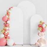 1 x RAW Customer Returns Wokceer Arch Backdrop Cover Set of 3 Spandex Wedding Arch Round Top Arch Background Stand Cover for Birthday Party Ceremony Banquet Decoration 1.8m White - RRP €53.72