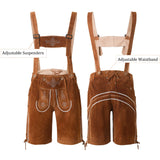 1 x RAW Customer Returns Adisno Oktoberfest Traditional Trousers, Men s Oktoberfest Costume with Suspenders, Bavarian Trousers, Brown 46, Brown  - RRP €79.0