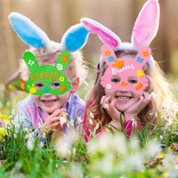 6 x Brand New Easter eggs craft set, Easter crafts for children, DIY rabbit mask, Easter bunny mask, rabbit paper mask for Easter, carnival, spring party, party bag, children s party, birthday, dressing up mask 8 pieces  - RRP €122.4