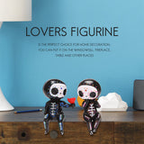 1 x Brand New HADIIH 2 Pieces Resin Skull Couple Loving Statue Loving Statue - RRP €22.8