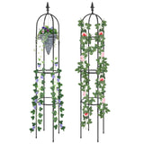 1 x RAW Customer Returns Garden trellis 176 cm tomato cage plant support obelisk climbing frame trellis climbing aid, plants, tomatoes, roses for all climbing plants 2 pieces - RRP €39.99