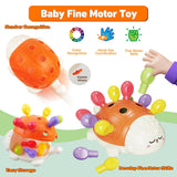 1 x RAW Customer Returns Baby Toys for 6 to 12 Months, Montessori Toys for Babies, 5 in 1 Fine Motor Sensory Toys, Stacking Toys Blocks and Rings, Pull String Toys, Tissue Box for Baby 12-18 Months - RRP €45.59