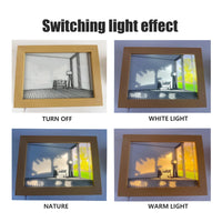 1 x RAW Customer Returns kyaoayo LED Painting Wall Art, Lighting Painting Decoration, Night Light Picture Frame, Light Painting Decorative With 3 Colors Adjustable Lighting For Living Room Office Bedroom S3  - RRP €16.99