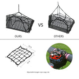 1 x RAW Customer Returns woofopt Rear Bicycle Basket, Rear Bicycle Basket with 2 Rainproof Covers and Luggage Net, Rear Bicycle Basket Made of Metal with Reflective Waterproof Cover Black  - RRP €36.29