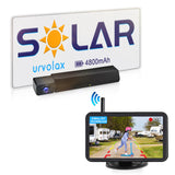 1 x RAW Customer Returns URVOLAX Solar Rear View Camera Wireless with 5 Inch Monitor, 1080P DIY Installation Car Rear View Camera Wireless with Battery, Digital Signal IP69K Waterproof Rear View Camera Motorhome Caravan Truck Trailer - RRP €199.99