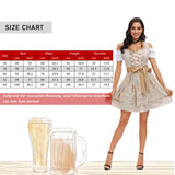 1 x RAW Customer Returns WYWZDQ Women s dirndl, women s dirndl complete set, includes women s dirndl blouse, women s dirndl apron, women s dirndl dress, Oktoberfest half-sleeved costume - RRP €76.82