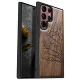 1 x RAW Customer Returns Carveit Case for Galaxy S22 Ultra Case Elegant Walnut Soft TPU Bumper Shockproof Phone Case Compatible with Samsung S22 Ultra Case Wooden Cover Eternal Tree  - RRP €29.99