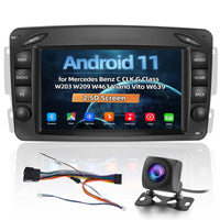 1 x RAW Customer Returns Android 13 car radio for Mercedes Benz C CLK G Class W203 W209 W463 Viano Vito W639 touchscreen radio with Bluetooth GPS navigation WiFi AHD rear view camera - RRP €161.84