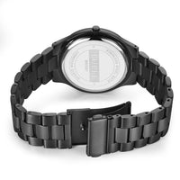 1 x RAW Customer Returns BUREI Men s Watches Black Minimalist Quartz Wristwatch 44mm Large Dress Watch with Stainless Steel Strap Gift for Men - RRP €39.99