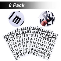 1 x RAW Customer Returns 8 Sheets Self Adhesive Vinyl Letters Numbers Kit, Mailbox Numbers Stickers for Mailbox, Signs, Window, Door, Cars, Trucks, Home, Address Number Black, 2 Inch  - RRP €14.99